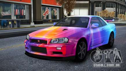 Nissan Skyline R34 Owyna S8 para GTA 4