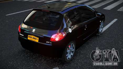 Peugeot 206 Jutufelu para GTA 4