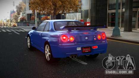 Nissan Skyline R34 Olasin para GTA 4