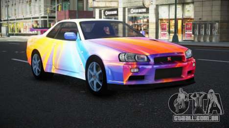 Nissan Skyline R34 Bassty S8 para GTA 4